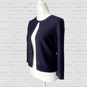 Banana Republic wool-blend cropped navy cardigan